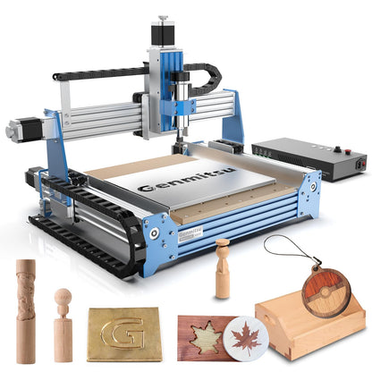 Genmitsu CNC Router Machine PROVerXL 4030+FL55P Laser Module Kit for Wood Metal Acrylic MDF Carving Arts Crafts DIY Design, 3 Axis Milling Cutting Engraving Machine