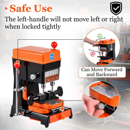 180W Horizontal Automatic Keys Duplicator, 110V Hardware Cutter Machine for Cut Metal Parts, Commercial Cutting Machine, for Hardware Stores, Hotels