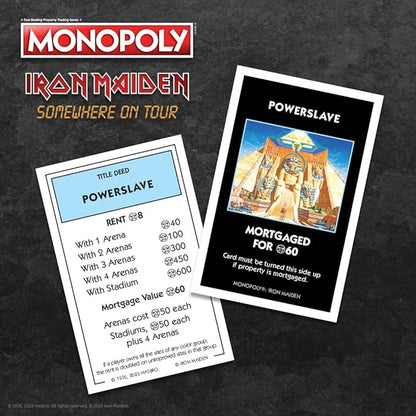 Monopoly Iron Maiden | Play as Bruce’s Lantern Guitar Amp Stack Nicko’s Drum Kit and More | Officially Licensed Collectible Game Honoring British Classic Heavy Metal Icons