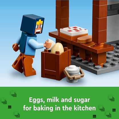 LEGO Minecraft The Windmill Farm Building Toys - Minecraft Toys for Kids Boys &amp Girls Ages 8+ - 3 Minifigures Included - Birthday Gift for Fans of Videogame - 21262