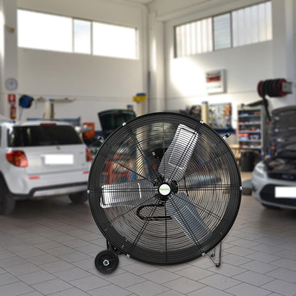 hykolity 30 inch High Velocity Drum Fan, 2-Speed Heavy Duty Industrial Shop Fan Up to 13000 CFM, Commercial Floor Fan for Warehouse, Workshop, Garage and Basement, Black