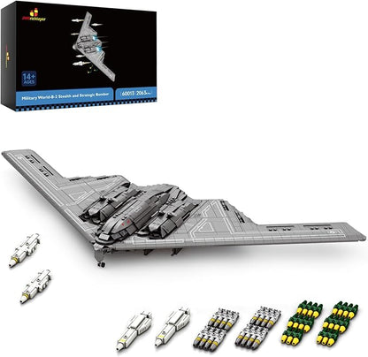 JMBricklayer Fighter Jet Building Set 60013 B2 Military Bomber Plane for Adults Aviation Airplane Model Collection or Home Decor Gifts for Adult Men and Military Fans