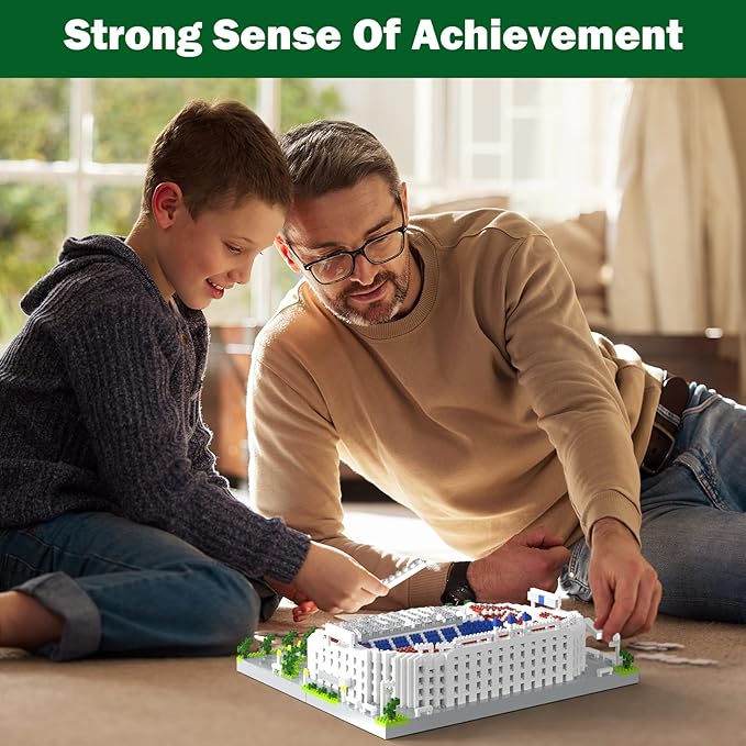 Barcelona Soccer Stadium Micro Blocks Building Sets Micro Mini Bricks Architecture Building Block Sets for Adults Football Field Building Blocks for Girls and Boys Fans Aged 14 and Up
