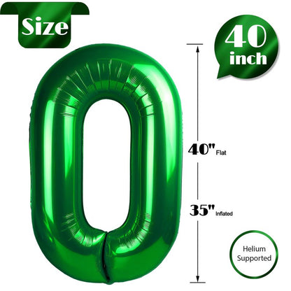Green Number 25 Balloon 40 inch, 25 Number Balloons, 25th Green Birthday Decorations, 25 Year Old Women Men Party Supplies, St. Patrick's Day Games Theme Birthday Decorations