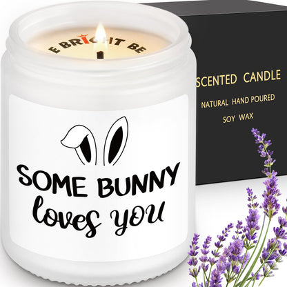 Some Bunny Loves You Happy Easter Gift for Her, Easter Gift for Him, Cute Candle Holiday Decoration, BFF Friend Gifts, Easterday Decor, Gifts for Mom, Easterday Bunny Basket Ideas, Scented Soy Candle