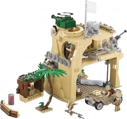 General Jim's Battle of Iwo Jima WW 2 Military Brick Building Set Building Block Model or Playset Great Gift for History Enthusiast Teens and Adults
