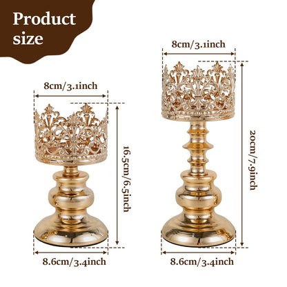 Metal Candle Holder Iron Candle Holder Candle Holder with Openwork Pattern Elegant Candle Holder Easy to Maintain and Clean Candle Holder Matchable Candle Holder Suitable for Party Dining Rooms