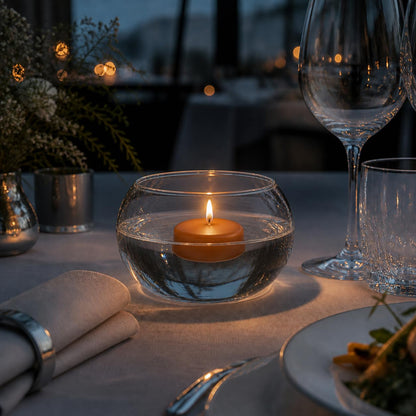 yummi Case of 18 3" Toffee Floating Candles