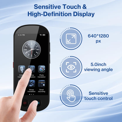 FancyDove AI Translator Device, Real-Time Two-Way Instant Voice Translator, 149 Languages Translator, Voice & Photo Translation for Travel, Business & Study, Traductor de Voz