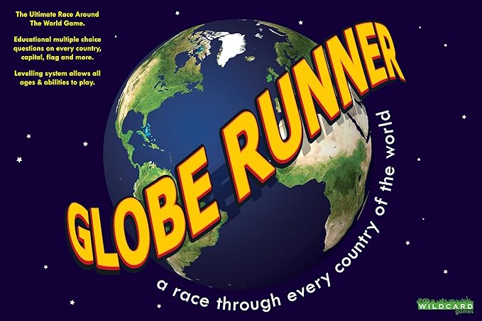 Globe Runner – Educational Family Board Game for Both Kids and Adults That Races Around The World Through Every Country