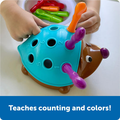 Learning Resources Spike The Fine Motor Hedgehog - Toddler Montessori Toys, Stacking Shape, Gifts For Boys And Girls, Sorting And Matching Skill Activities, Educational Games, Kindergarten