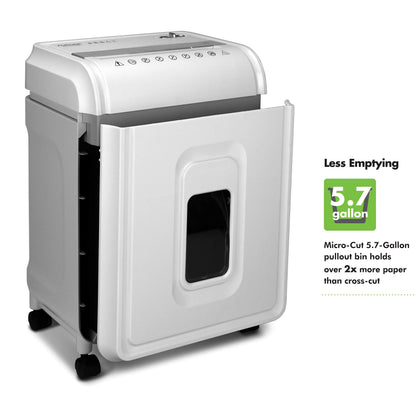 Aurora Professional Grade 12-Sheet Micro-Cut Paper and CD/Credit Card Shredder/ 60 Minutes Continuous Run Time, White/Gray