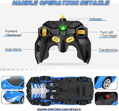Transform Remote Control Car Toy for Kids 4-8 Remote Control Car for Boys 4-7 Transform Cars for Boys 4-6