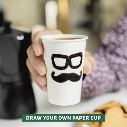 Freshware Coffee Cups 8 oz [1000 Pack] Disposable Paper Cups for Hot or Iced Coffee Cup, Slushie Cup, Milkshakes, Smoothies, and Tea