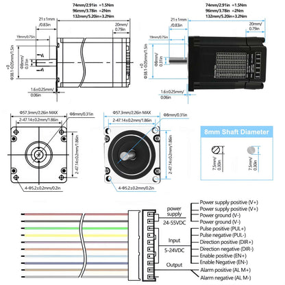 TOSEASTARS Hollow Rotary Actuator with Integrated Nema23 57mm Closed Loop Stepper Motor Kit High Precision Motorized Positioner Table for Direct Drive Motor and Cam Indexer for Robotic Arm
