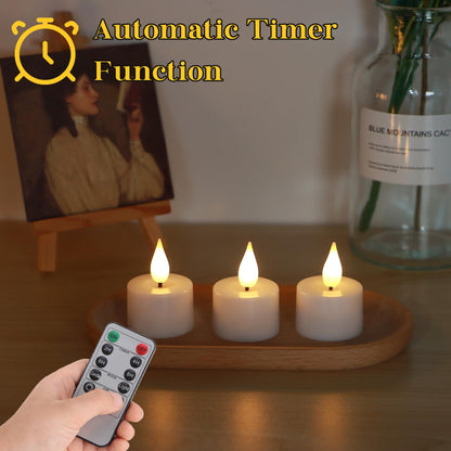 yunsheng Rechargeable Tea Lights Charging Base and Remote Timer, 12Pcs Battery Operated Tea Light, LED Flameless Votive Candles for Home Wedding Party Decor(White)