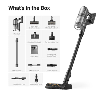 DREAME Z30 Cordless Vacuum Cleaner, 310AW 90 Mins Powerful Suction Stick Vacuum for Home Hard Floor Carpet Pet Hair, Smart Lightweight Rechargeable Battery Vacuum