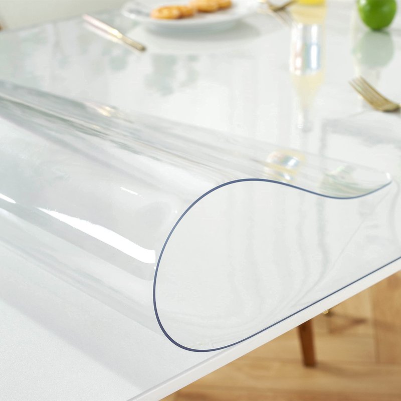 LovePads Frosted Table Cover Protector 44 x 60 Inch, 1.5mm Thick Plastic Table Cover, Table Protector for Dining Room Table, Waterproof Vinyl Tablecloth Table Pad Mat for Kitchen, Writing Desk