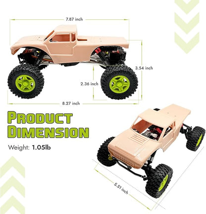 furitek 1/18 RC Crawler TerraX Active Pro 4WS – 1/18 ARTR RC Rock Crawler Remote Control Car w 4-Wheel Steering Full Kit RTR Ready-to-Run 2-in-1 Outrunner Brushless System