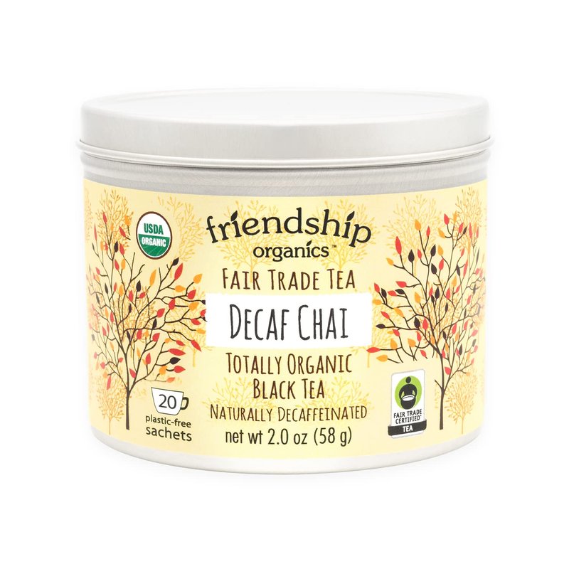 Friendship Organics Decaf Chai Tea Bags, Organic and Fair Trade (20 Count)