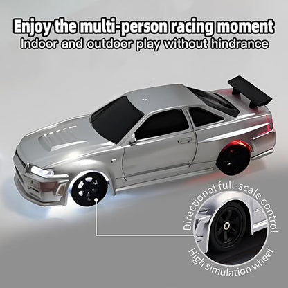 Remote Control Car 2.4GHz High Speed 15KM/H RC Cars Toys1/43 Scale Mini RC Drift Car RTR Mini Racing Vehicle for Adults - Indoor/Outdoor Use (4304 1Battery Box)