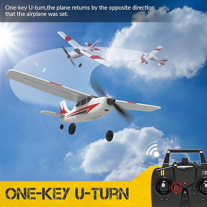 volantexrc RC Plane Trainer 3CH Remote Control Airplane with Prop Saver 6-Axis Gyro Stabilizer &amp 3 Modes to Fly Hobby Radio Controlled Aircraft RTF for Beginners &amp Adults (400mmRed)