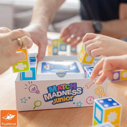 FoxMind Games: Match Madness Junior A Pattern Matching Puzzle Game Make The Match in a Flash Develops Visual Recognition and fine Motor Skills Play with up to 4 Players for Ages 4 and up