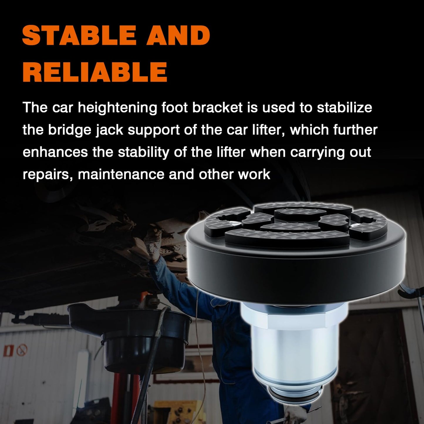 atsuch 50mm 4pcs Shaft Screw Up Car Lift Feet Pads Compatible with Bendpak Maxjax 2 Post Lift w/Rubber Bracket, 4-9 cm Heightened Car Lifts Bridge Jack Car Heightening Feet Tray (50mm 4pcs)