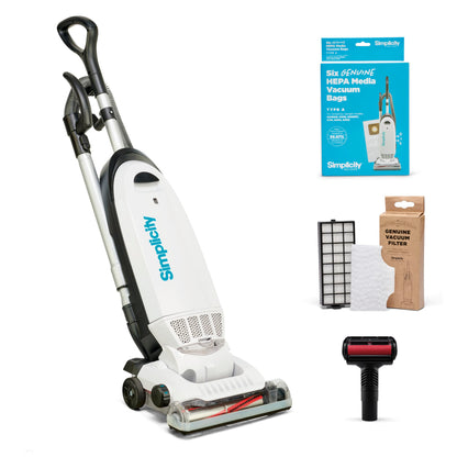 Simplicity Vacuums Allergy Pet Bundle | Bags & Filter Set Bundle | Upholstery Tool Bagged Vacuum Cleaner | Certified Hepa Vacuum | Pet Hair | S20EZM