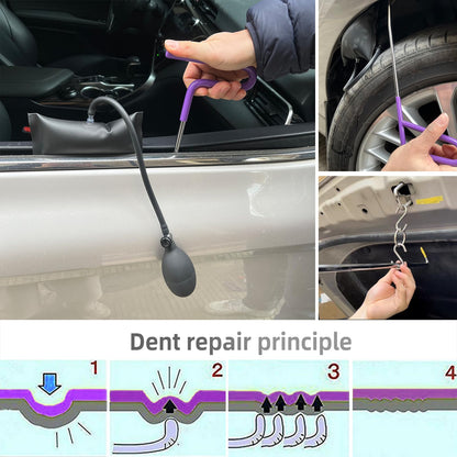 NIUVOCY 159pcs/Set Auto Body Dent Repair Tools Kit,Big Size Slide Puller&Dent Rods Crowbar,paintless Car Dent Lifter Hail Removal,A Complete Car Dent Repair Tools Set for Professional Car Repair Shop