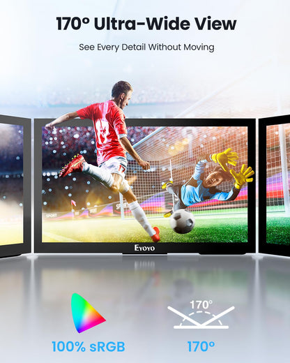 Eyoyo Raspbery Pi Screen 7-inch: 1024×600 LCD Capacitive Touchscreen Monitor with Stand, Mini Portable HDMI Monitors IPS Touch Display for Raspbery Pi 5/4/3/2/Zero, Windows/Linux/Android