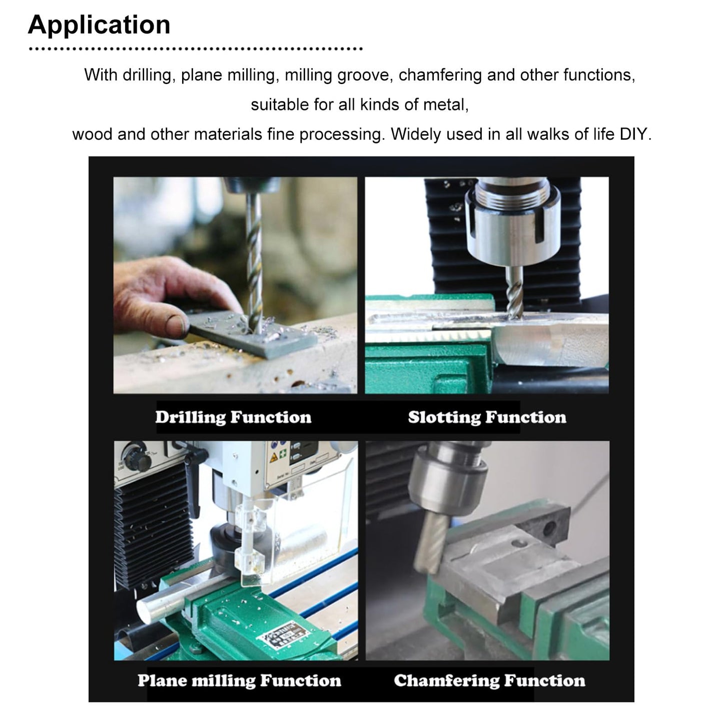 WYDDDARY 110V Mini Precision Milling and Drilling Machine 2HP Brushless, with 33.1"×8.3" Work Table, R8 Spindle 50-2250RPM, X-Axis Power Feed & 3-Axis DRO for Metal Wood DIY