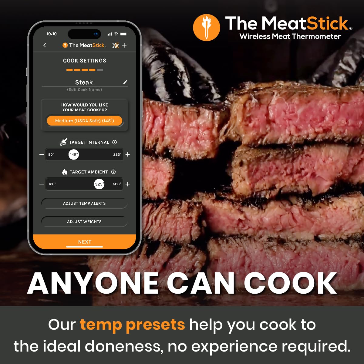 MeatStick 4 Duo Bundle [2-Probe/650ft Range] | Quad Sensors Smart Wireless Meat Thermometer with Bluetooth | for Smoking, Grilling, BBQ, Air Fryer, Deep Frying, Oven, Sous Vide, Rotisserie