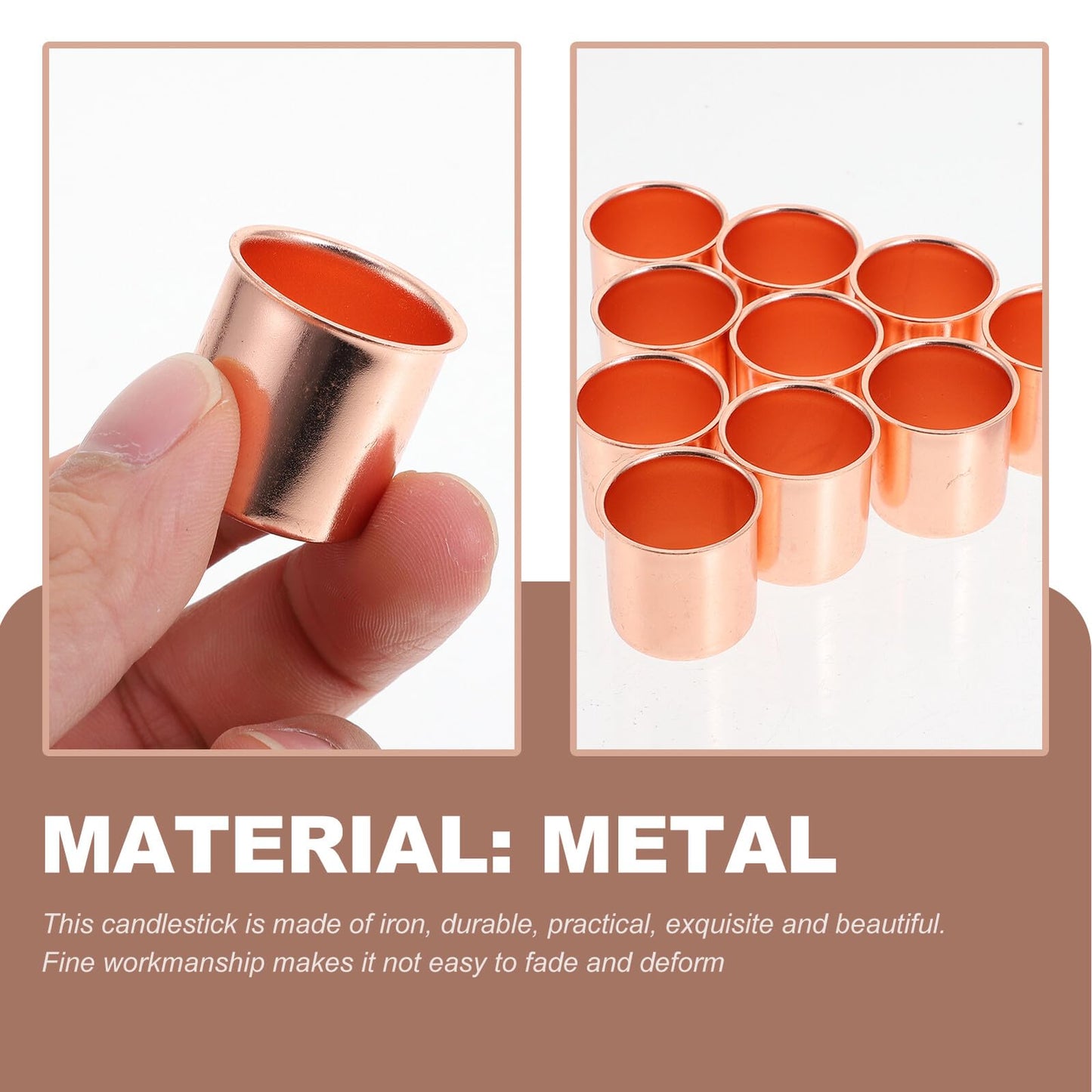 BESTOYARD 10pcs Metal Art Candle Holder Set Mini Birthday Candle Cups Romantic Metal Candlesticks Decorative Containers for Home Party Décor