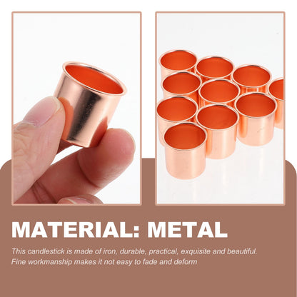 BESTOYARD 10pcs Metal Art Candle Holder Set Mini Birthday Candle Cups Romantic Metal Candlesticks Decorative Containers for Home Party Décor