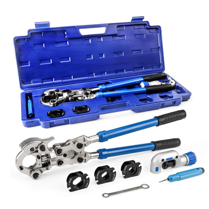 iCrimp Copper Pipe Pressing Tool Kit with Cutter&Deburring Tool for ProPress Copper Fitting-Manufactured by IWISS