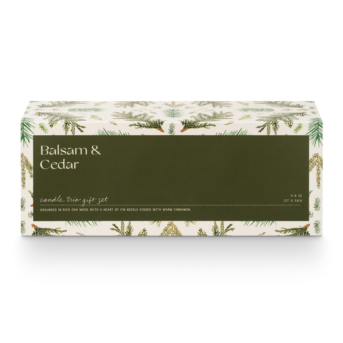 Illume Candle Trio Gift Set, Balsam & Cedar