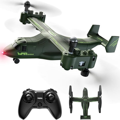 SYMA X550 RC Plane 4 CH Remote Control Airplane with High/Low Speed One-Key Takeoff/Landing Stunt Flight Modes Army Model Plane Gift for Kids Beginners &amp Adults
