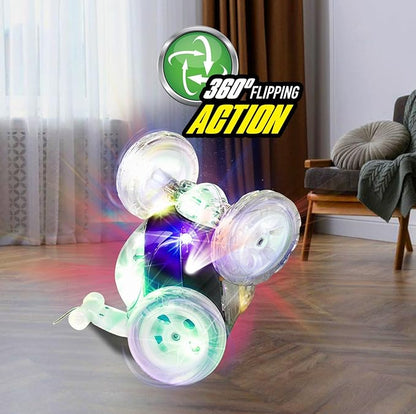 Mindscope Turbo Twisters Blue 49 MHZ Bright LED Light Up Stunt RC Remote Control Vehicle