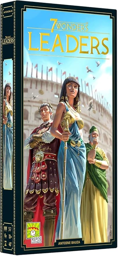 Asmodee 7 Wonders Leaders Board Game EXPANSION - Unleash the Power of Exceptional Leaders Civilization Strategy Game for Kids and Adults Ages 10+ 3-7 Players 40 Min Playtime