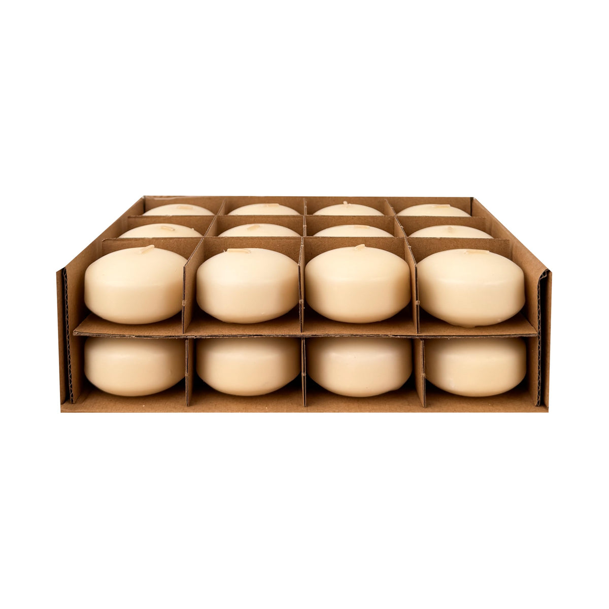 Floating Candles 2 Inch 24 Pack Ivory – CW Studio Unscented 6 Hour Burn, Smokeless Premium Paraffin Wax – for Wedding Centerpieces, Pool, Spa, Parties & Home Decor
