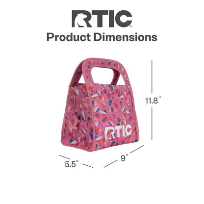 RTIC Ice Lunch Bag, Freezable for Women and Men, Reusable Durable Fabric, Cooler Lunch Bags for On The Go Meals, Commuters, Sweet Hearts