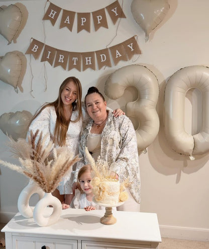 Cream Number Balloon 40 Inch, Cream 0 Number Balloons, 10 20 30 40 50 Numbers Balloon Birthday Decorations, Party Supplies for Women Men