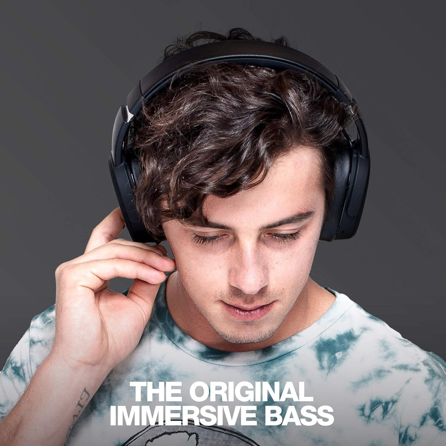 Skullcandy Crusher Wireless Bluetooth Headphones with Multi-Sensory Bass, Noise Isolating Over-Ear Fit, Up to 50 Hours Battery, Microphone for iPhone Android