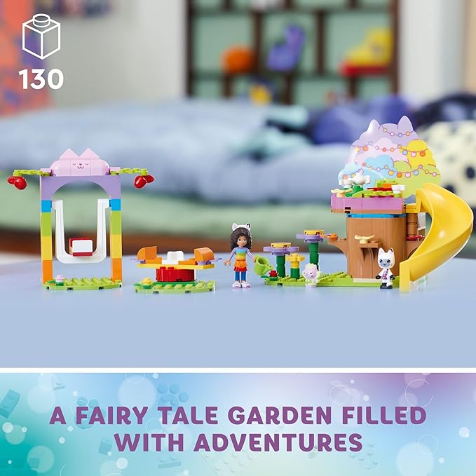 LEGO Gabby's Dollhouse Kitty Fairy’s Garden Party 10787 Building Toy with Tree House Swing Slide and Merry-Go-Round Includes Gabby and Pandy Paws Birthday Gift Sensory Toy for Kids Ages 4 and up