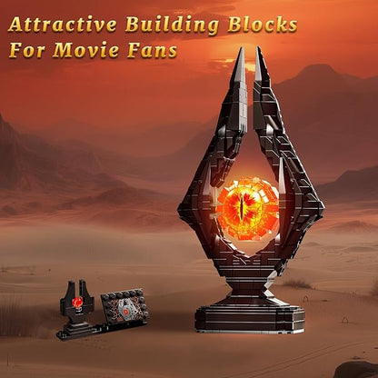 Movie-Inspired Building Toys Set Fantasy Eye Tower Building Set 925 Pieces Dark Collectible Building Kit for Adults &amp Teens Unique Birthday Gift for Men Home Office Desk Decor