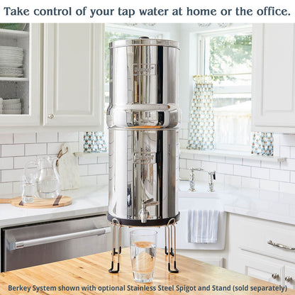 Royal Berkey Gravity-Fed Water Filter System 3.25 Gallon with 2 Black Berkey Elements, 2 PF-2 Fluoride and Arsenic Reduction Elements