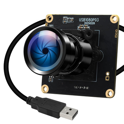 IFWATER Starvis USB Camera Module 0.0001Lux Ultra Low Light H.264 HDR 1080P Security Webcam Module with 110° Wide Angle Lens Plug and Play for Linux Windows Raspberry Pi