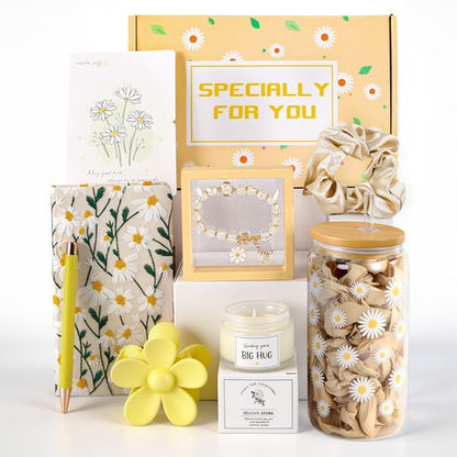 Daisy Gift Box for Women & Teen Girls – Self Care Gift Set, Cheer Up, Thinking of You & Get Well Soon Care Package for Mum, Sister, Daughter, Best Friend, Birthday Gift Basket &Thank You Gifts for Her