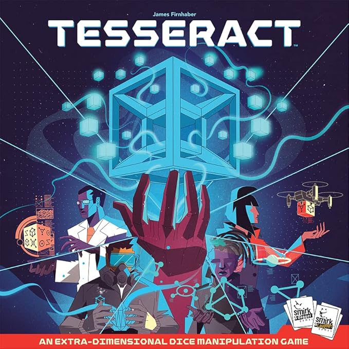TESSERACT by Smirk &amp Dagger: 1-4 Player Cooperative Strategy Board Game 64 Dice Rotating Turntable Dice Manipulation Unique Player Powers A Great Gift for Couples Family Adults &amp Teens